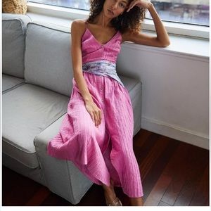 Free People Bon Bon Midi Dress Pink
